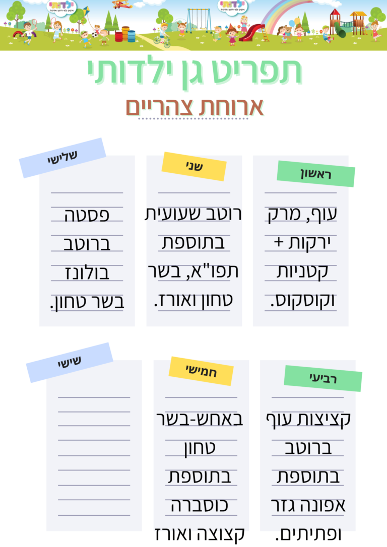 גן ילדותי חולון לילד שלכם מגיע הטוב ביותר